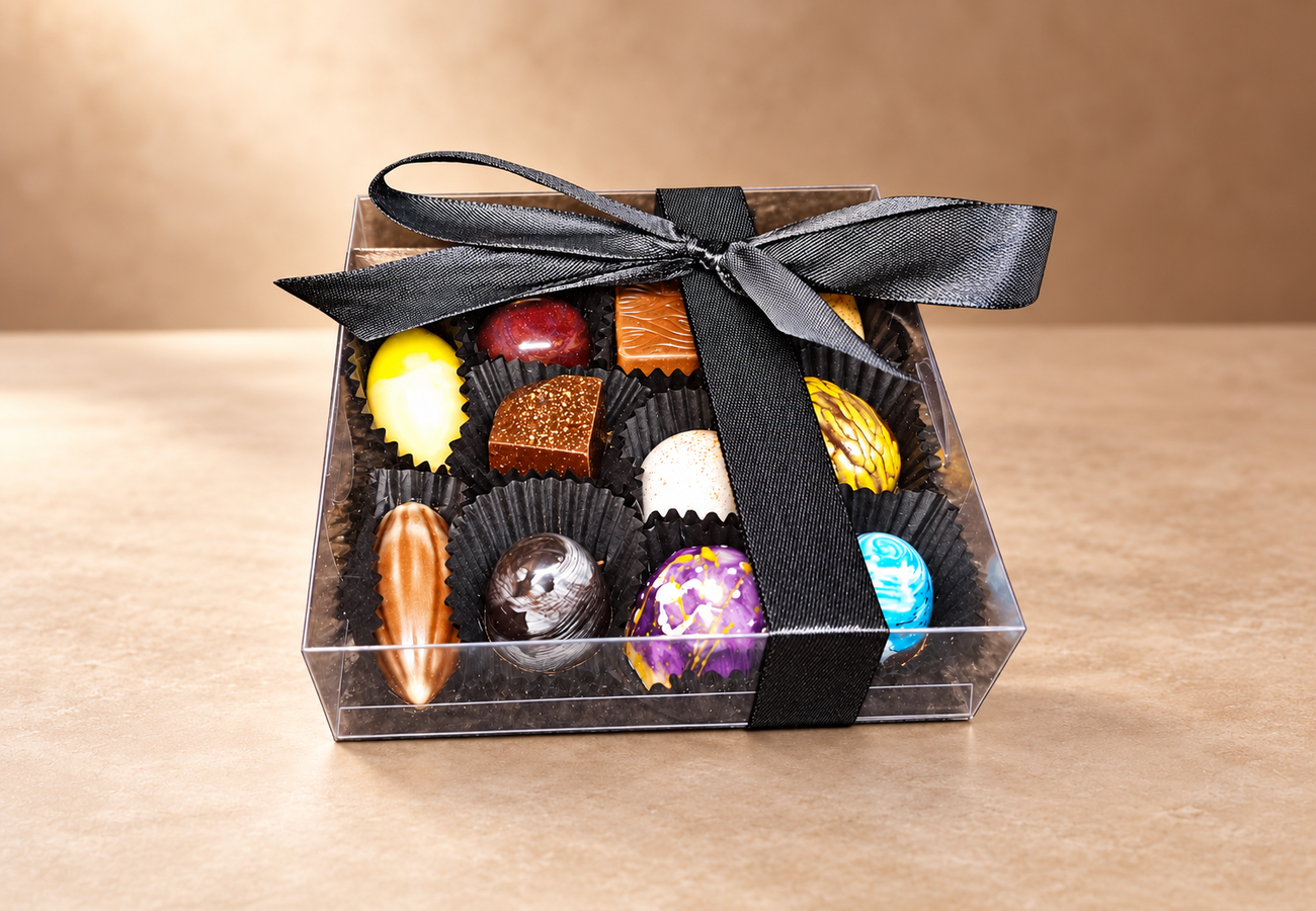 11Pc Assorted Bon bons handcrafted chocolate by Viviers Chocolatiers