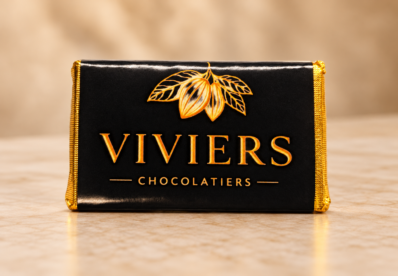 7g Mini Slab handcrafted chocolate by Viviers Chocolatiers