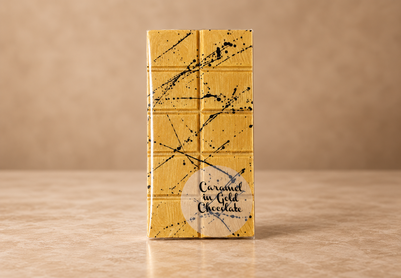 Caramel in Gold Chocolate handcrafted chocolate by Viviers Chocolatiers