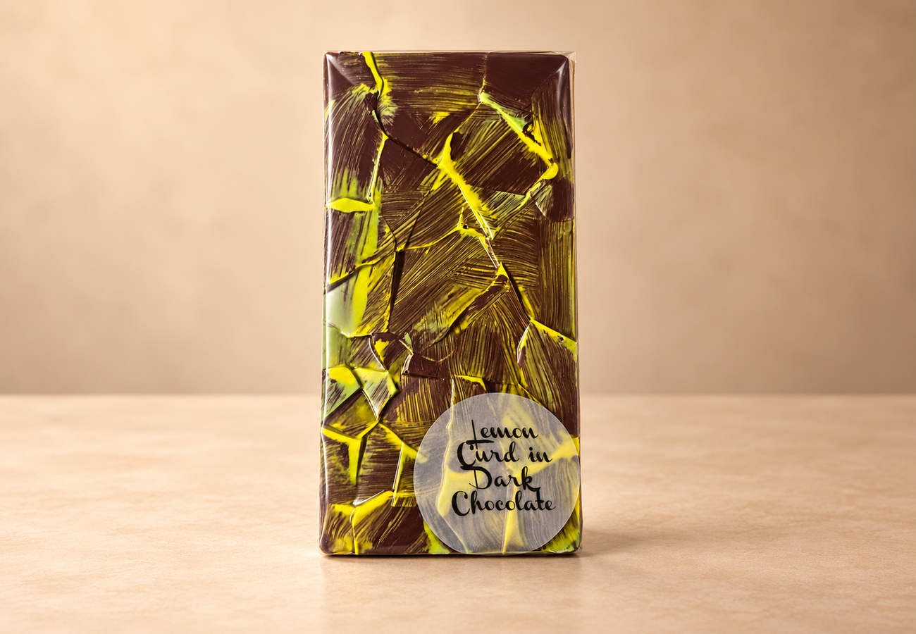 Lemon Curd in Dark handcrafted chocolate by Viviers Chocolatiers